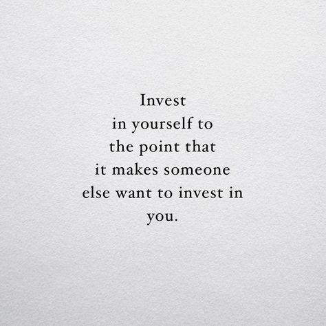 Quotes About Life 🙌 on Instagram: “If you want to invest in something with minimum risk and a guaranteed big return, invest in yourself! 💫 Repost: @thelawofattraction1” Invest In Me Quotes, Self Investment Quotes, Quotes About Investing In Yourself, Investment Quotes Inspiration, Investing In Yourself Quotes, Investing Quotes Motivation, Quotes About Investing, Quotes About Yourself, Quotes About Being Yourself