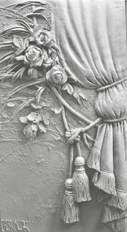 3d Wall Art Sculpture, Drywall Art, Drawing Stencils, Plaster Wall Art, Art & Craft Paint, Texture Paint, Relief Sculpture, Plaster Art, Sculpture Painting