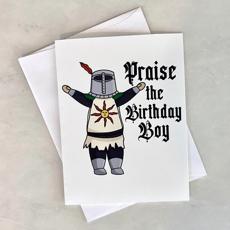 Dark Souls Birthday Party, Nerdy Birthday Card, Dark Souls Birthday, Girl Graduation, Ideas Regalos, Husband Birthday Card, Boyfriend Diy, Diy Presents, Diy Gifts For Boyfriend