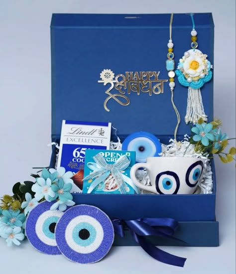 Rakhi Hampers Diy, Rakhi Hamper Packing Ideas, Rakhi Shoot, Basket Decoration Ideas, Couple Rakhi, Hamper Diy, Rakhi Hampers, Handmade Hamper, Gifts For Groom