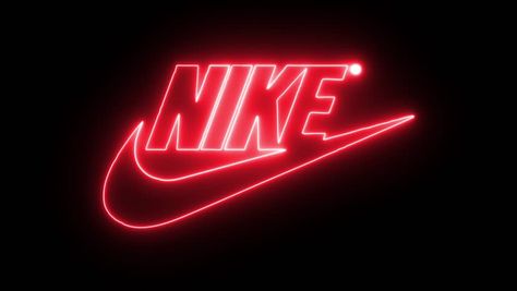 Neon Red Aesthetic Header, Icona Ios, Neon Light Wallpaper, Nike Logo Wallpapers, Whatsapp Logo, Red Aesthetic Grunge, Neon Wall Art, Nike Neon, Neon Painting