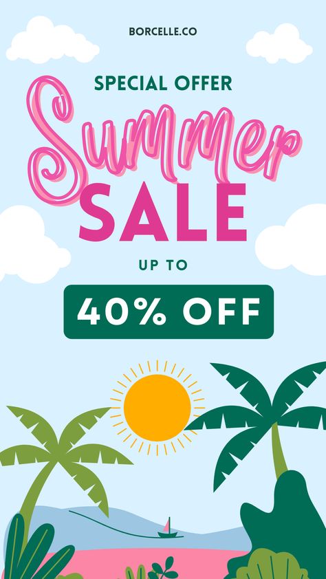 Experience the vibrance of summer savings with Canva's Colorful Flat Illustration Summer Sale Poster. Let's brighten up your shopping spree with amazing deals! Sale Poster Design Marketing, Email Marketing Template Design, Summer Sale Poster, Summer Sale Banner, Email Marketing Template, Summer Clearance, Summer Savings, Marketing Template, Sale Banner