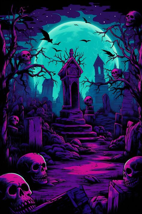 Halloween Iphone Wallpapers, Arte Zombie, Happy Halloween Pictures, Halloween Wallpaper Iphone Backgrounds, Halloween Wallpaper Backgrounds, Halloween Wallpapers, Gothic Fantasy Art, Witchy Wallpaper, Halloween Artwork