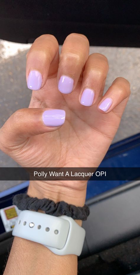 Polly Want A Lacquer Opi, Purple Gel Nails, Opi Gel Nails, Opi Nail Colors, Nails Opi, Lilac Nails, Milky Nails, Nails Yellow, Short Gel Nails