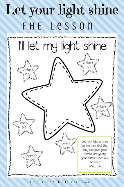 Let Your Light Shine FHE Jesus Crafts, Preschool Bible Lessons, Fhe Lessons, Activity Worksheet, Preschool Bible, Sunday School Crafts For Kids, Sunday School Activities, Church Activities, Bible Lessons For Kids