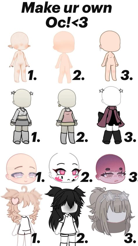 Make Ur Own Oc, Gacha Life Skin Ideas, Gacha Life Sleep Outfits, Gacha Eyes, Gacha Life Hair, Gacha Fits, Gacha Base, Kingdom City, Fit Outfits