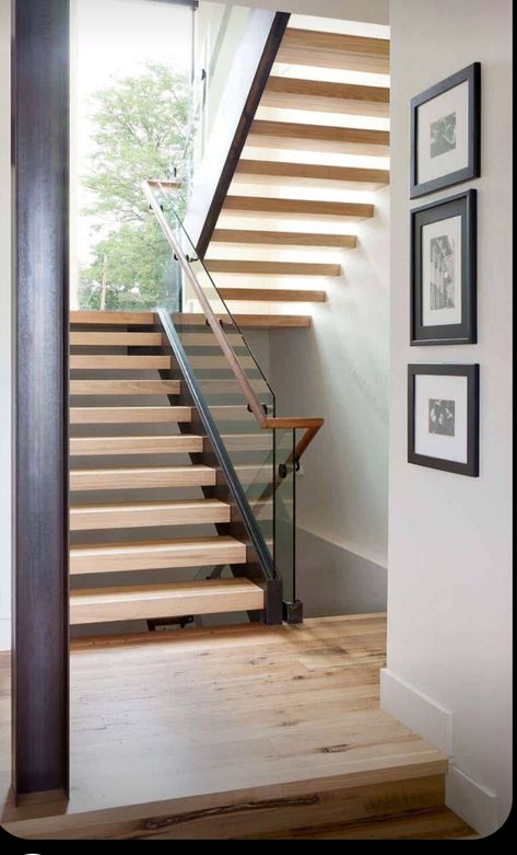 U Shape Stairs, Ranch Inspiration, U Shaped Stairs, Split Foyer Remodel, Stair Dimensions, Home Office Renovation, Foyer Remodel, Modern Beach Home, Stairs Lighting