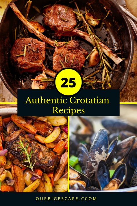 Croatian Dinner Recipes, Croatian Recipes Traditional, Croatian Recipes In English, Croatian Food Recipes, Croatian Meals, Croatia Recipes, Traditional Croatian Food, Foreign Recipes, Croation Recipes