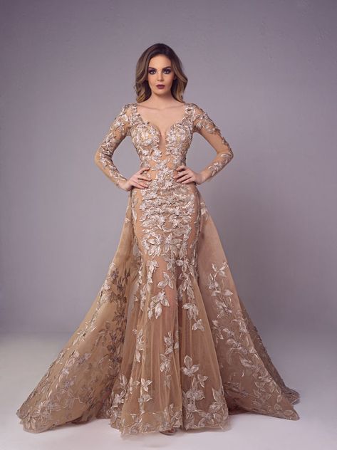 Gold Long Sleeve Dress, Dress Nigth, Affordable Evening Dresses, Long Sleeve Embroidered Dress, Classy Gowns, Gaun Fashion, 파티 드레스, فستان سهرة, Dresses Elegant