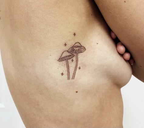 Silly Mushroom Tattoo, Two Mushrooms Tattoo, Forest Mushroom Tattoo, Mushroom Tattoo Whimsical, Delicate Mushroom Tattoo, Mushroom Tattoo Minimalist, Mushroom Stamp Tattoo, Golden Teacher Mushroom Tattoo, Mushroom Line Tattoo