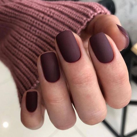 Burgundy Matte Nails, Nail Colors For Winter, Winds Of Winter, Matte Nail Colors, Nail Types, Latest Nail Designs, Maroon Nails, Finger Paint, Matte Nail