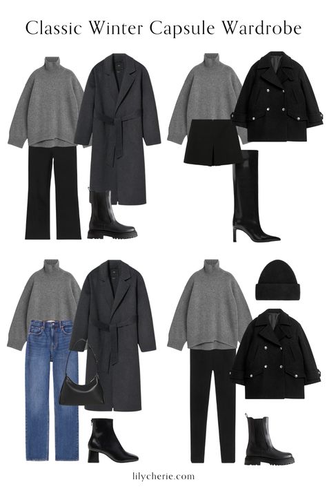 Winter Essentials Clothes Women, Winter Work Outfits For Women Cold, Winter Capsule Wardrobe 2022, Winter Minimalist Outfit, Winter Capsule Wardrobe Travel, Capsule Wardrobe Winter, Capsule Wardrobe 2022, Wardrobe Checklist, Capsule Wardrobe Checklist