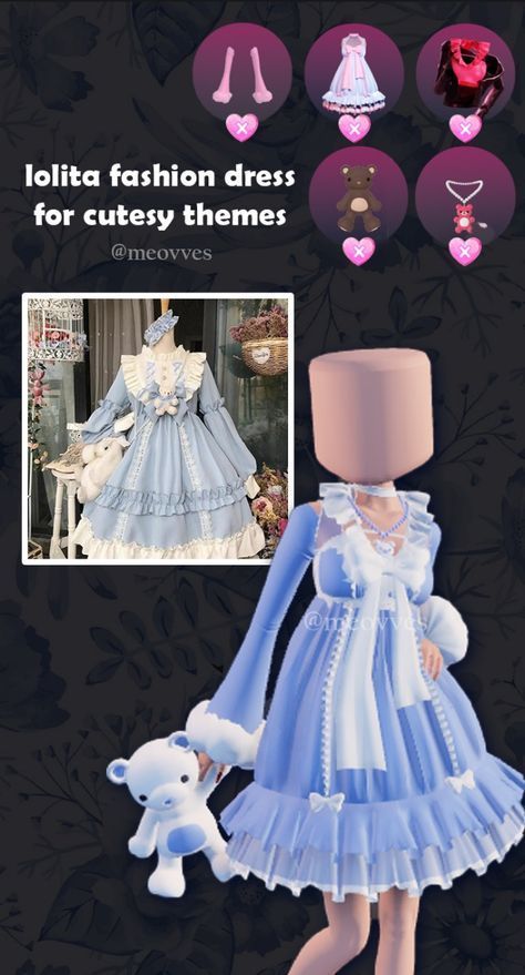 Dti Outfits Ideas Victorian, Lolíta Fashion Dress To Impress Outfits, Dress To Impress Theme Victorian, Ribbon Galore Dress To Impress, Rococo Dress To Impress Outfit, Victorian Dti Outfit, Dress To Impress Lolíta Fashion, Dress To Impress Ideas Free, Victorian Dress To Impress Outfit