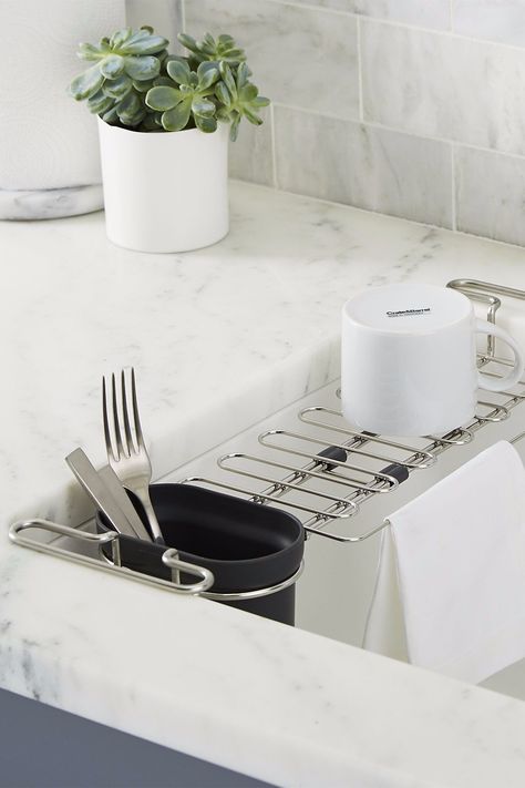 15 Genius Kitchen Sink Organization Accessories You Need ASAP Gadgets Design, Organization Accessories, Kohler Sink, Sink Organization, Wire Product, Best Kitchen Sinks, Kitchen Sink Organization, Sink Ideas, Small Kitchen Organization