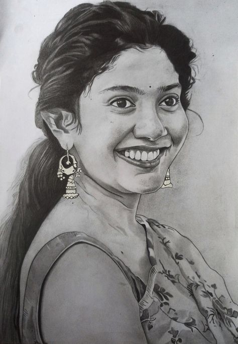 Portrait , actor portrait drawing , sai pallavi sketch Sai Pallavi Sketch, Sai Pallavi Drawing, Actor Portrait, Person Sketch, Digital Painting Photoshop, Portraits Drawing, Celebrity Portraits Drawing, Watercolor Portrait Painting, Sai Pallavi