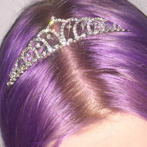 pinterest ;; starsinaglass Purple Hair, Tiara, A Woman, Purple, Hair, Blue