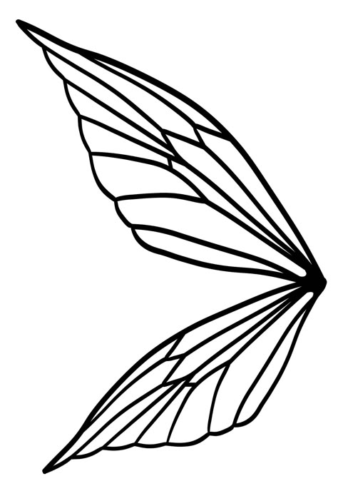 Fairy Wings Sketch, Fairy Wings Template, Fairy Wings Outline, Fairy Wing Designs, Space Wings, Fairy Wings Drawing, Fairy Wing Tattoos, Diy Fairy Wings, Wings Sketch