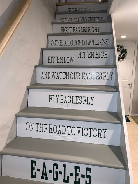 Eagles Basement Man Cave, Eagles Basement, Eagles Man Cave, Sports Man Cave Ideas, Philadelphia Eagles Man Cave, Eagles Man Cave Ideas, Room Ideas Men, Football Man Cave, Football Room