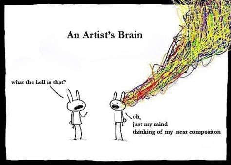 An Artists Brain Art Studio Classroom, Quotes Artist, Inspirational Art Quotes, Brain Drawing, Artist Problems, Detail Drawing, Quotes Heart, Brain Art, Artist Humor