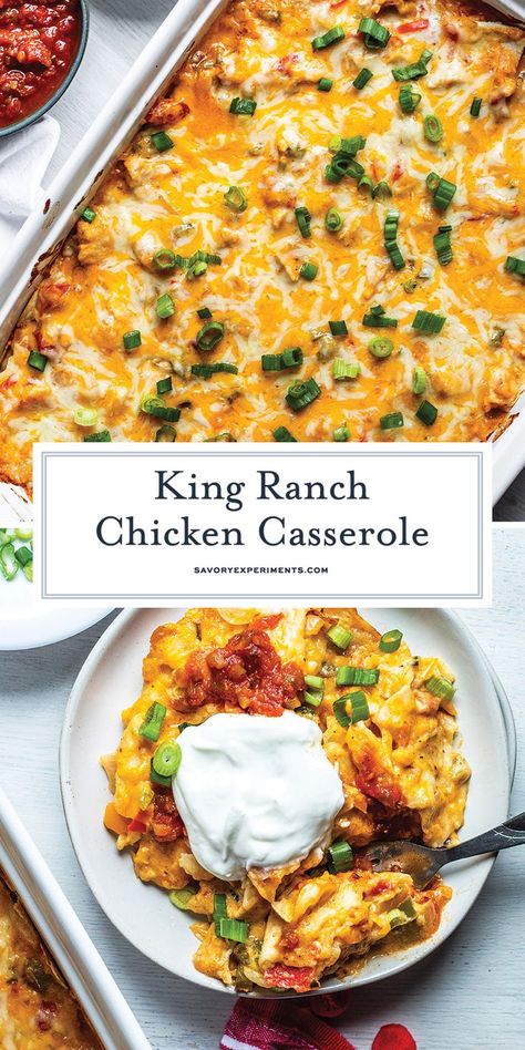 Easy King Ranch Chicken, Ranch Chicken Recipe, Chicken Recipe Easy, King Ranch Chicken Casserole, King Ranch Chicken, Ranch Chicken Recipes, Ranch Chicken Casserole, King Ranch, Ranch Chicken