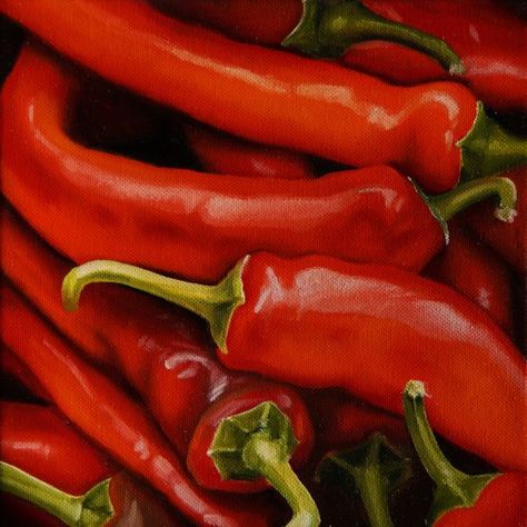 Lillemut.deviantart.com   OIL Peppers Aesthetic, Pepper Aesthetic, Some Like It Hot, Provolone, Still Life Art, Red Aesthetic, Red Pepper, Cayenne, Red Peppers