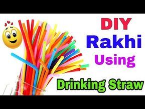 YouTube Rakhi Making Ideas, Handmade Rakhi Designs, Straw Crafts, Rakhi Making, Handmade Rakhi, Rakhi Design, At Home Diy, Drinking Straw, Preschool At Home