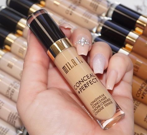 New Milani Conceal Perfect! I LOVE Milani concealers - what about you? Milani Concealer, High End Makeup Brands, Best Drugstore Concealer, Perfect Concealer, Milani Conceal And Perfect, Drugstore Concealer, Collection Makeup, Milani Cosmetics, Bronze Makeup