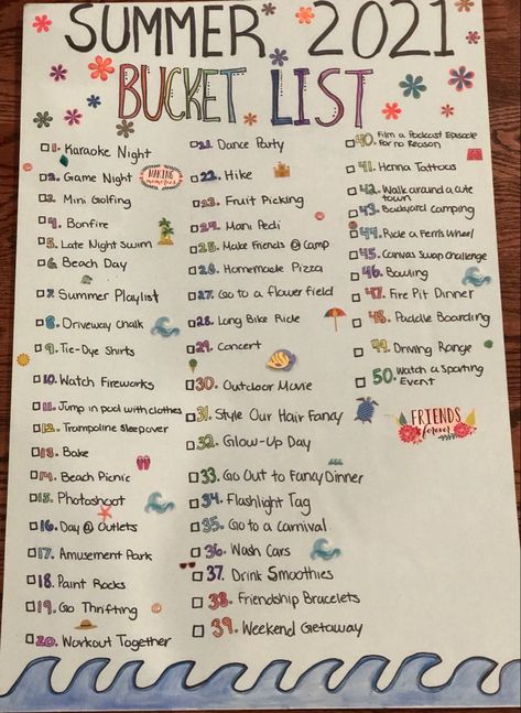 Summer To Do List With Friends, 100 Things To Do This Summer, What To Do This Summer, Things To Do This Summer, Summer Bucket List For Couples, Summer List Ideas, Summer Bucket List 2023, Driveway Chalk, Summer Bucket List For Teens