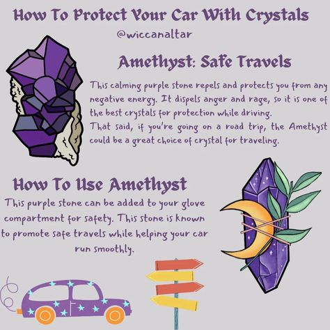 Crystals & Love ✨’s Instagram profile post: “How to protect your car with crystals 💜” Crystals For Travel, Gemstones Chart, Powerful Crystals, Car Protection, Tarot Meanings, Love S, Health Heal, Garnet Crystal, Baby Witch