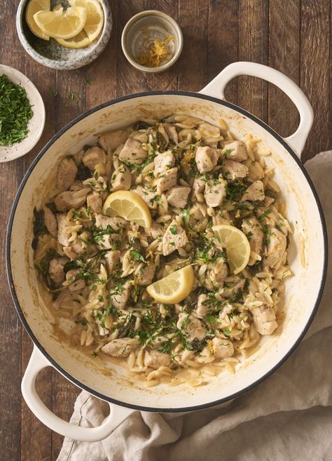 One Pot Lemon Chicken Orzo Orzo Easy, Easy Lemon Chicken, Lemon Chicken Orzo, Ground Turkey Meatballs, Orzo Recipe, Orzo Recipes, Chicken Orzo, Grilled Dinner, Chicken Meals