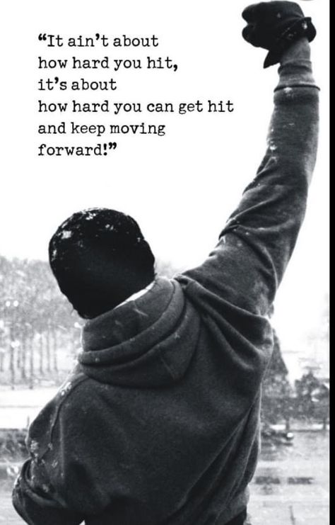 Quotes Motivational Wallpaper, Workout Quotes Motivational, Rocky Balboa Quotes, Rocky Poster, Workout Quotes, Inspirational Quotes About Success, Rocky Balboa, Motivational Wallpaper, Hand Tattoos For Guys