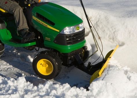 How to Turn Your Lawn Tractor into a Snow Plow or Blower Lawn Mower Snow Plow, Tractor Snow Plow, Atv Snow Plow, Summer Lawn Care, Tractor Plow, Snow Blades, Best Riding Lawn Mower, Riding Mower Attachments, Plow Truck