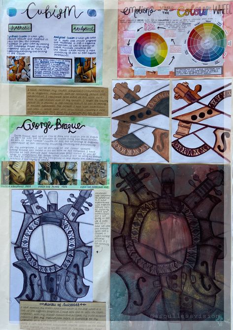 Music Gcse, Isabel Emrich, Aykut Aydogdu, Ines Longevial, Lindsay Rapp, Sketchbook Idea, Gcse Art Sketchbook, Cubism Art, Unrealistic Expectations