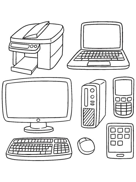 Computer Background Pictures, Preschool Worksheets Free Printables, Cartoon Stars, Computer Architecture, Computer Drawing, Computer Background, Computer Class, Certificate Design Template, Computer Basics