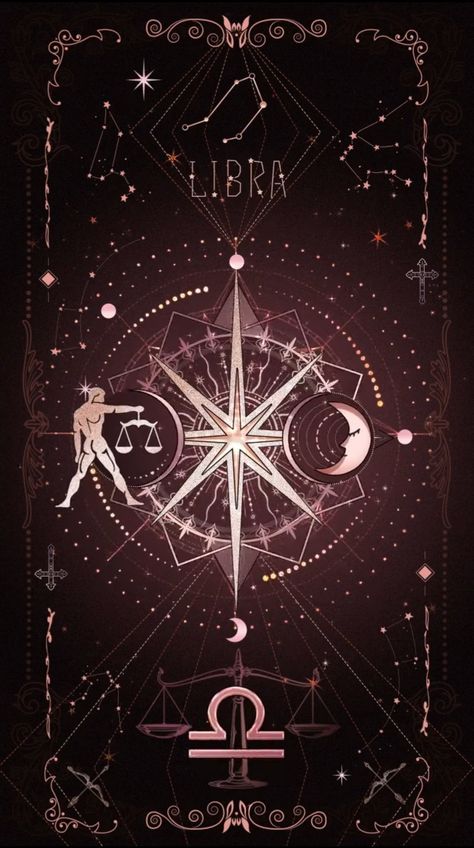 Libra Birthday, Witch Wallpaper, Normal Wallpaper, Astrology Art, Hipster Wallpaper, Phone Wallpaper Patterns, Zodiac Art, Libra Zodiac, Compass Tattoo