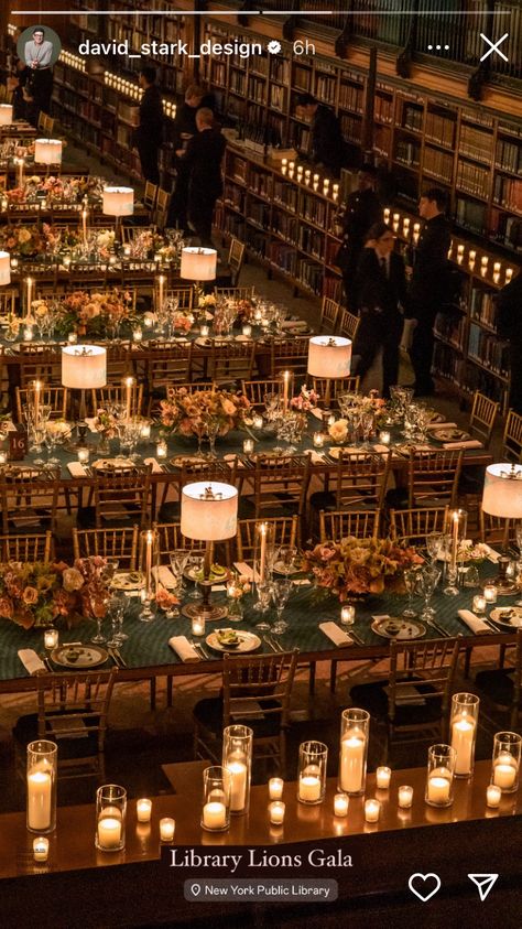 Bookstore Wedding Reception, Elegant Library Wedding, Wedding Venues Library, Wedding In A Library, Library Wedding Aesthetic, Library Wedding Reception, Library Themed Wedding, Academia Wedding, Bookstore Wedding