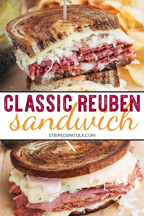 Rubin Sandwich, Irish Meals, Tender Corned Beef, Classic Reuben Sandwich, Reuben Recipe, Reuben Sandwich Recipe, Reuben Sandwich Classic, Deli Style Sandwiches, Sandwich Torte