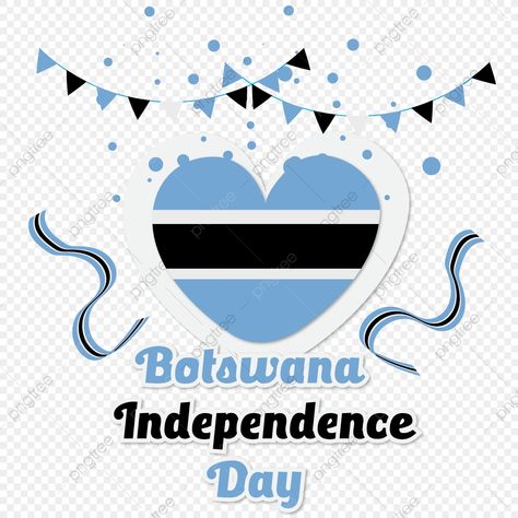 Independence Day Frame, Botswana Flag, Independence Day Flag, Independence Day Decoration, Waving Flag, Flag Vector, Travel Illustration, Art Png, Botswana