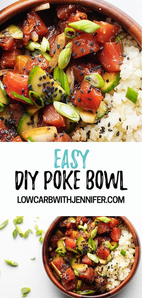 Ahi Poke Bowl, Tuna Poke Bowl Recipe, Ahi Tuna Recipe, Ahi Tuna Poke, Poke Recipe, Tuna Poke Bowl, Poke Bowl Recipe, Ahi Poke, Recipe Salmon