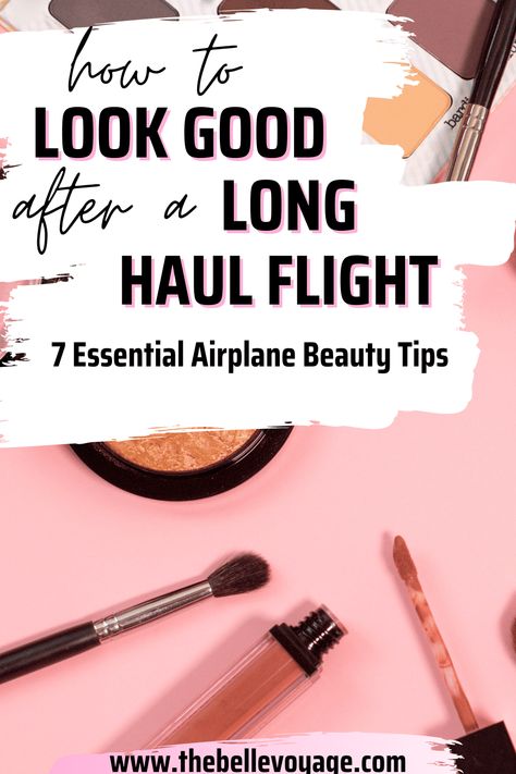 Long Haul Flight Beauty Essentials, Airplane Hair Hack, Red Eye Flight Tips, Red Eye Flight Essentials, Long Flight Hairstyles, Red Eye Flight Outfit, Plane Hairstyles Long Flight, Flight Hairstyles, What To Wear On Long Haul Flights