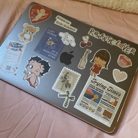 Maximalist Pastel, Mac Stickers, Laptop Case Stickers, Cute Laptop, Laptop Decoration, Diy Laptop, Desired Reality, Cute Laptop Stickers, Macbook Stickers