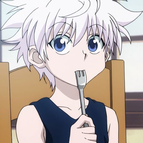 Killua Zoldyck from Hunter x Hunter Anime. This is an icon Or a raw cap for the anime character named Killua Hunterxhunter Killua, Lucario Pokemon, Anime Hunter, Killua Zoldyck, Reaction Memes, Anime Soul, She Ra Princess Of Power, Hunter Anime, Anime Screenshots