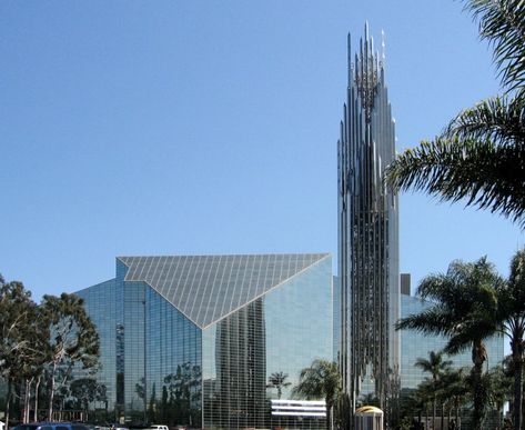 Garden Grove California, Crystal Cathedral, Philip Johnson, Glass Building, Garden Grove, Famous Architects, Cathedral Church, Church Architecture, Church Building