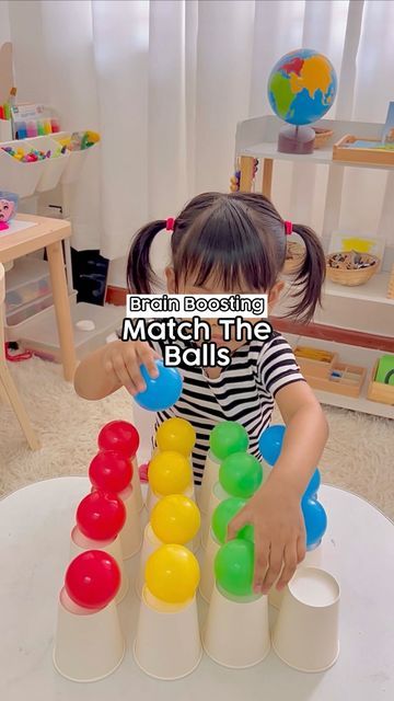 One And Many Activities, Preschool Activities With Balls, Ball Activity For Preschoolers, Ball Activities For Toddlers, Brain Boosting Activities For Kids, Ball Activities For Preschoolers, Activities For 5yrs Old, Balls Activities, Games With Balls