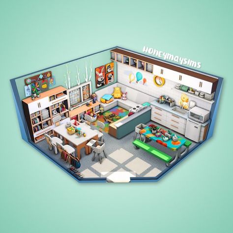 Sims 100 Baby Challenge, Sims Room, Sims 4 Loft, Loft Designs, Sims Freeplay Houses, Sims 4 Challenges, Colonial House Plans, Sims 4 Bedroom, Sims 4 House Plans