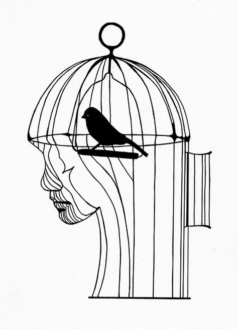 Birdcage Tattoo, Pencil Art Drawings, Wallpapers Vintage, On The Edge, Pencil Art, Bird Cage, The Edge, Ceramic Art, Creative Art