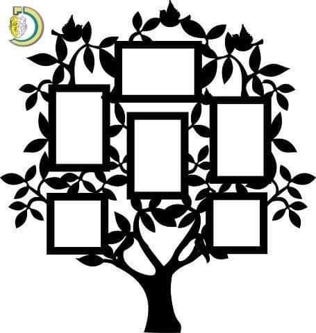 Laser Cut Tree, Family Tree Photo Frame, Photo Frame Tree, Family Tree Picture Frames, Scrapbook Overlay, Family Tree Photo, Tree Photo, Free Photo Frames, Photo Frame Design