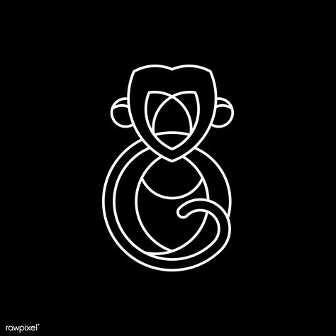 Geometric Monkey, Monkey Graphic, Monkey Tattoo, Monkey Logo, Monkey Tattoos, Brass Monkey, Animal Vector, Japanese Logo, Animal Artwork