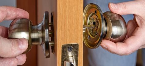 Fit a New Door Handle in 9 Steps Old Fashioned Key, Interior Door Knobs, Open Bathroom, Lock Out, Lock Repair, Automotive Locksmith, Old Keys, Locksmith Services, Bathroom Doors