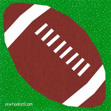 Looking for your next project? You're going to love Football with Laces (paper pieced) by designer Jennifer O.. Michigan Quilt, Quilt For Boys, Football Quilt, Sports Quilts, Paper Piecing Quilt Patterns, Denim Quilts, Quilt Block Ideas, Gray Headboard, Childrens Quilts